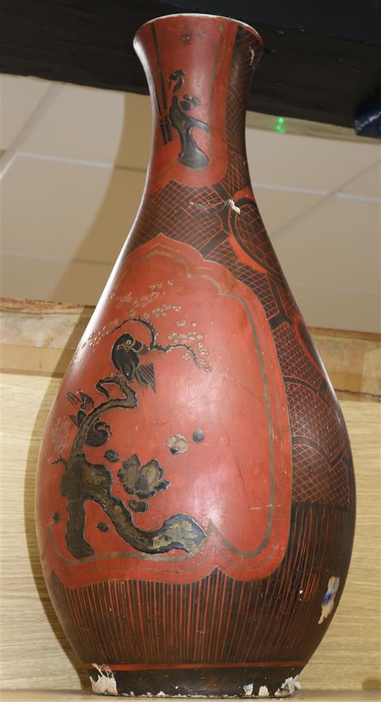 A large Japanese baluster vase height 67cm